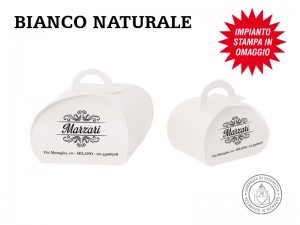 SCATOLE PER CIBO DA ASPORTO PERSONALIZZATE MONOPORZIONE CLASSICA BIANCA